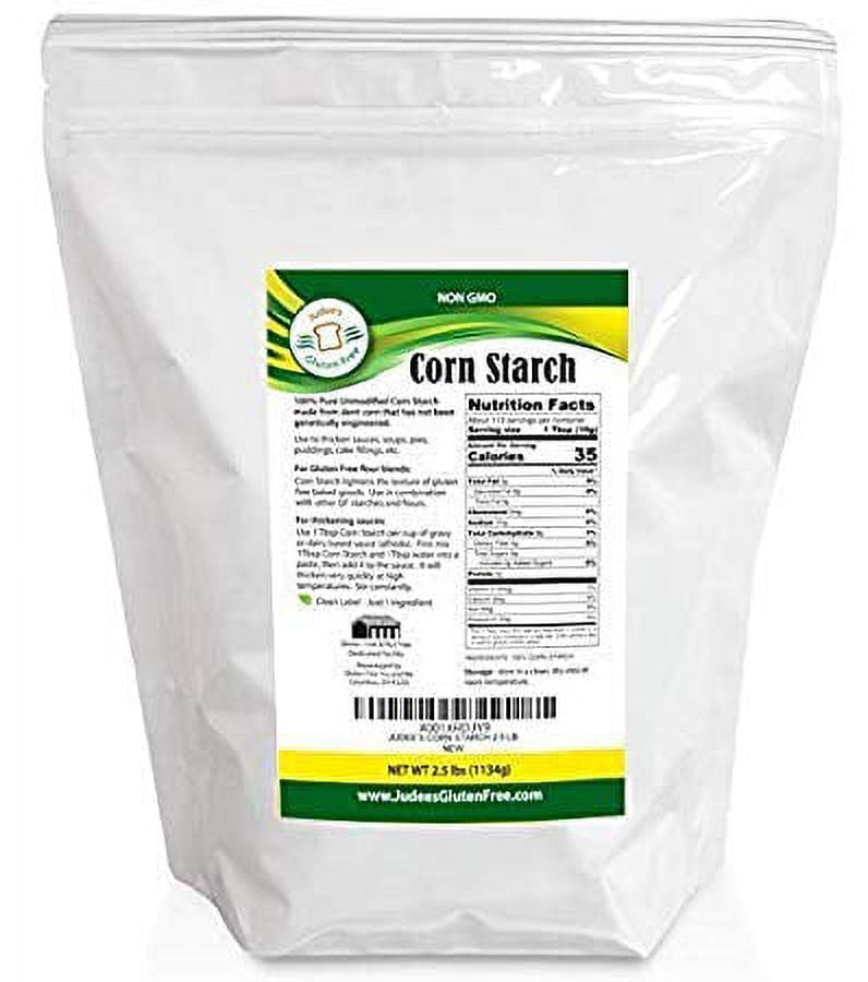Judee's Corn Starch (2.5 lbs) Unmodified, NonGMO,Gluten Free