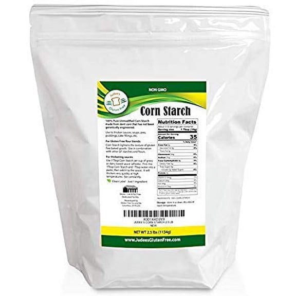 Judee's Corn Starch (2.5 lbs) Unmodified, Non-GMO,Gluten Free Cornstarch