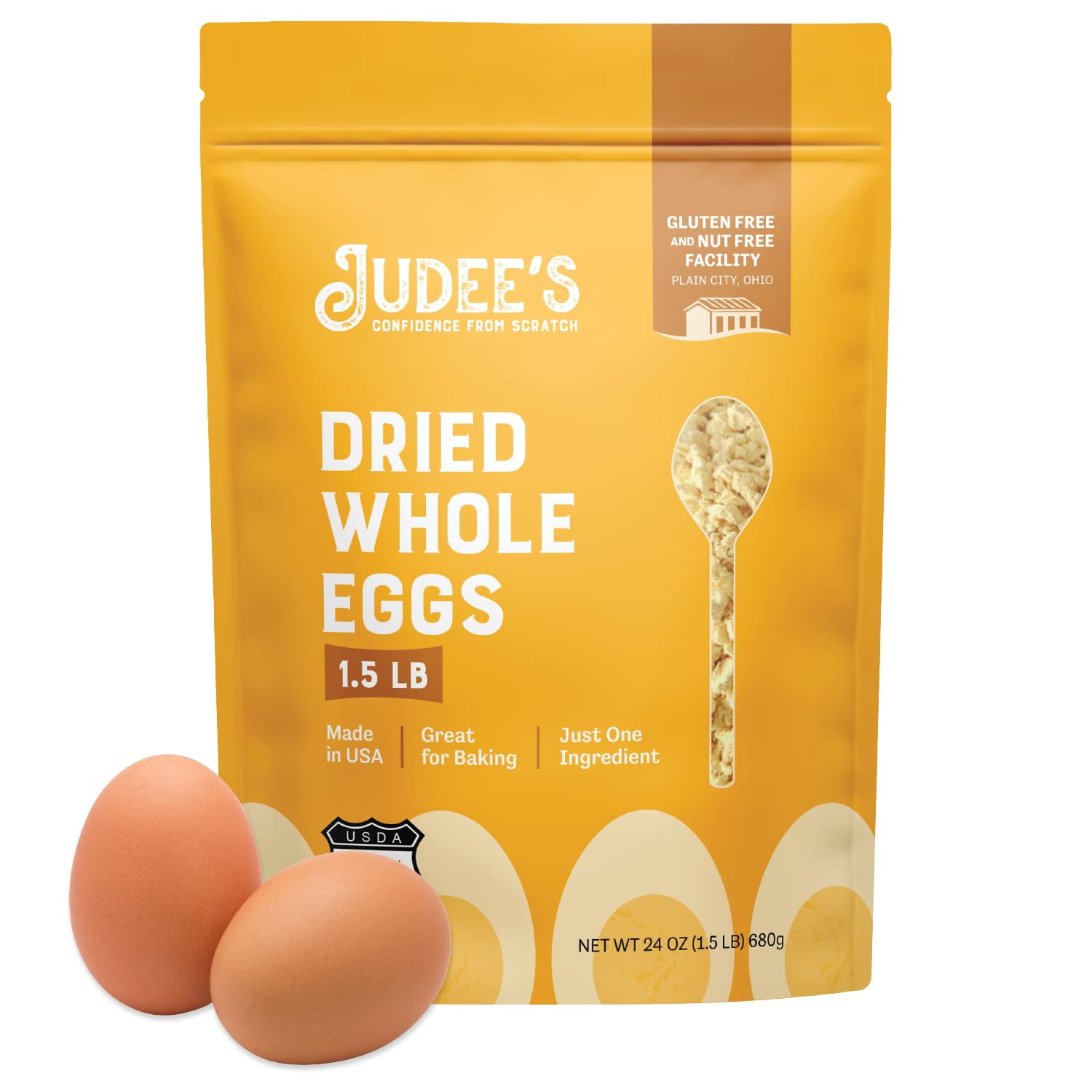 Judee’s Dried Whole Egg Powder 1.5 lbs Baking Supplies Delicious