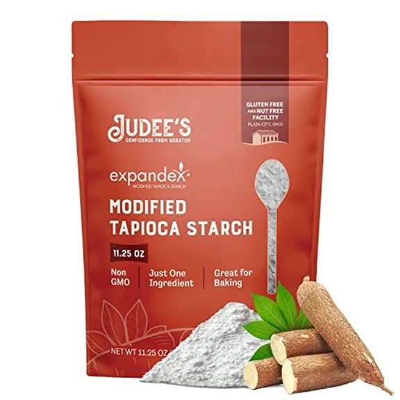 Judee's Gluten Free Expandex Modified Tapioca Starch Powder - Versatile Baking Thickener & Modified Starch for Baking - Gluten-Free Texture & Flavor Boost - 11.25 Oz