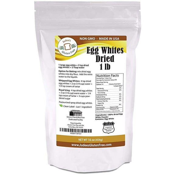 Judee's Gluten Free Dried Egg Whites, 16 oz