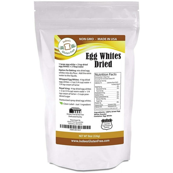 Judee's Gluten Free Dried Egg Whites, 8 oz
