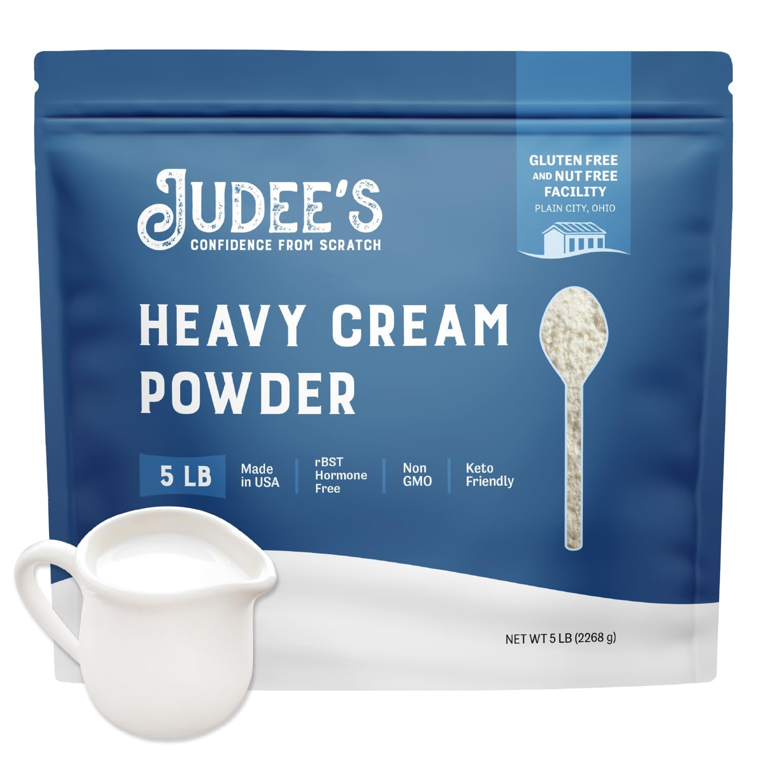 Judee's Heavy Cream Powder 5 lb Ideal for Baking, Cooking, and