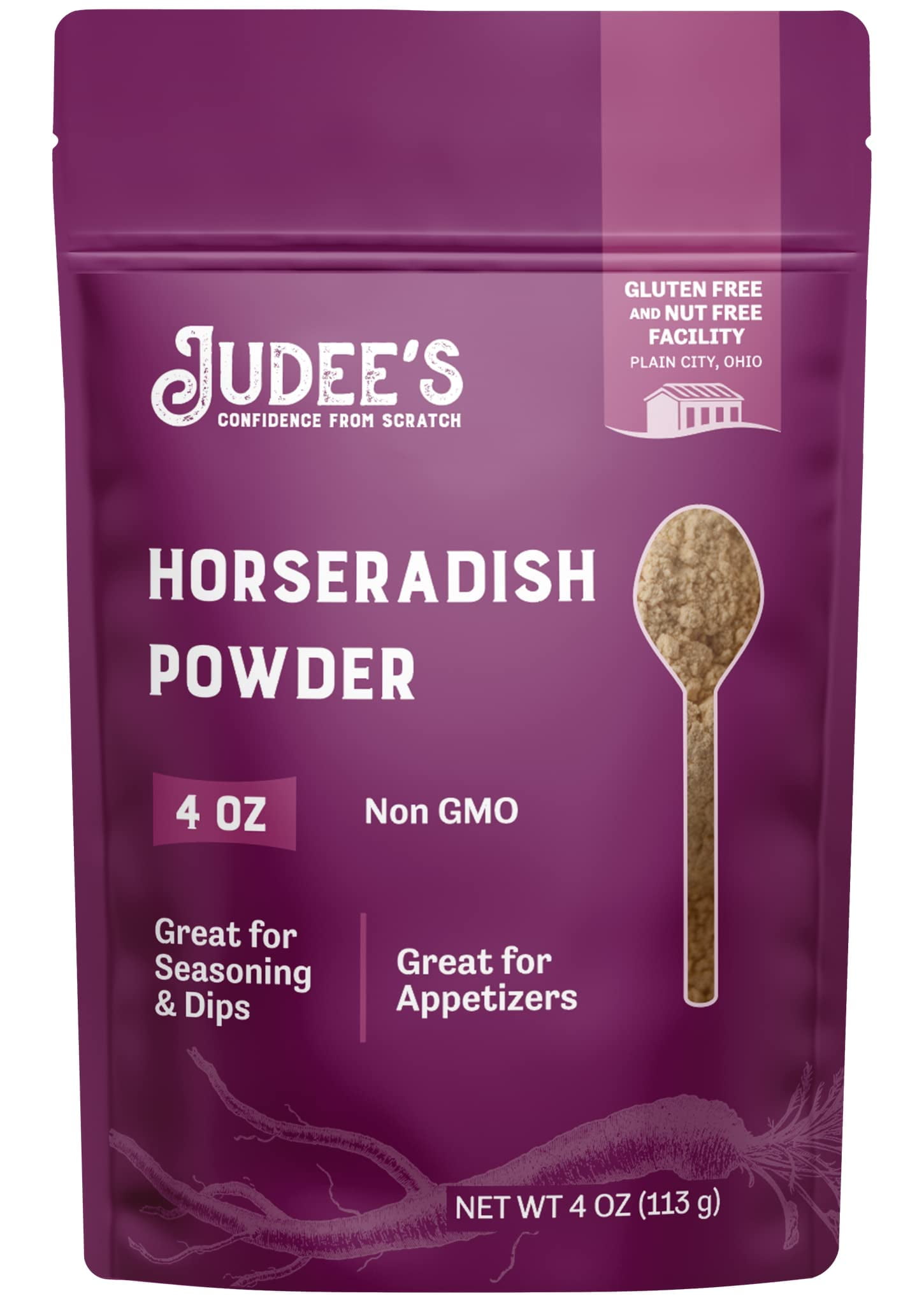 Judeeâ€™s Horseradish Powder 4 oz Just One Ingredient Powdered