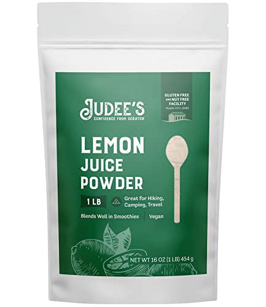 Judee's Lemon Juice Powder 1 lb Fresh Lemon Flavor Vegan, Kosher