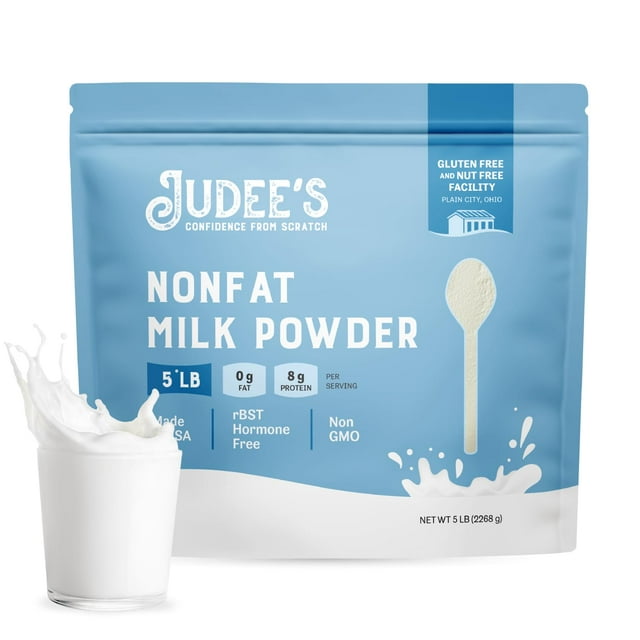 Judee’s NonFat Milk Powder 5 lb 100 NonGMO, KetoFriendly rBST