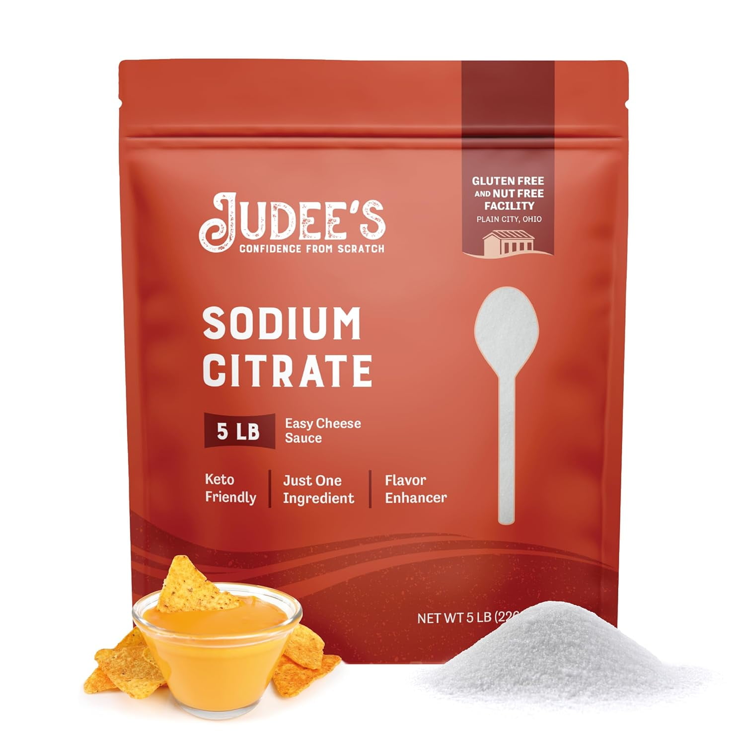 Judee’s Sodium Citrate 5 lb - 100% Non-GMO, Keto-Friendly - Gluten-Free ...