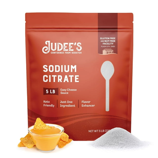 Judee’s Sodium Citrate 5 lb 100 NonGMO, KetoFriendly GlutenFree