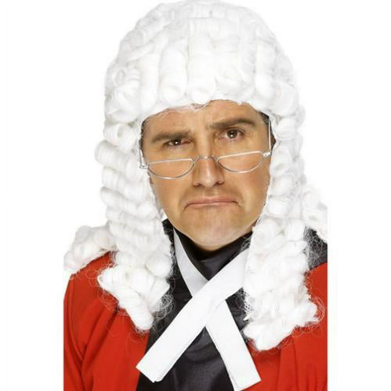 Mens Barrister Wig Grey Wigs Male Halloween Costume