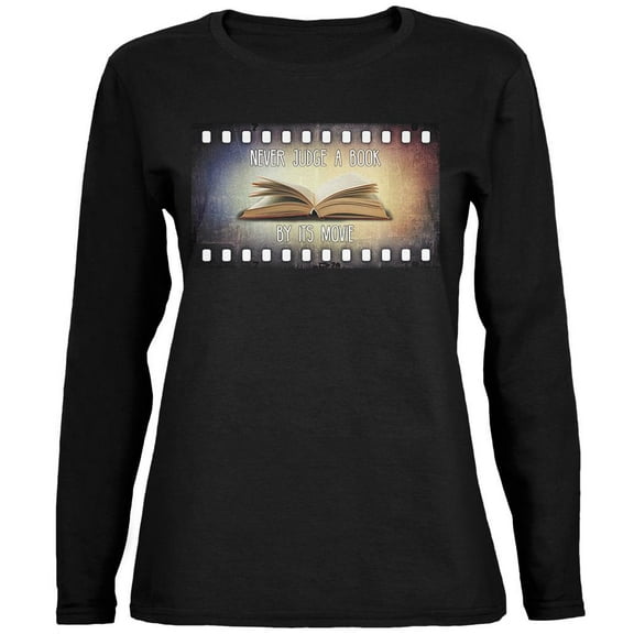 Judge Book By Its Movie Black Womens Long Sleeve T-Shirt - Small