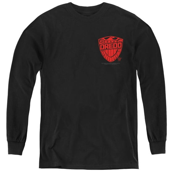Judge Dredd Badge Youth Long Sleeve T-Shirt Black