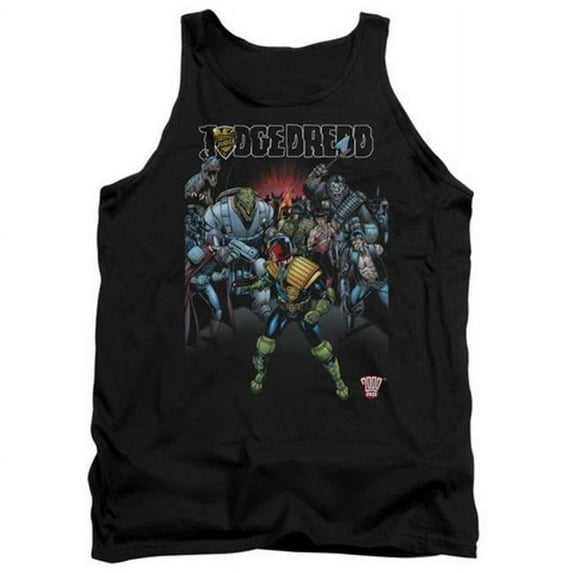 Judge Dredd-Behind You Adult Tank Top- Black - Medium