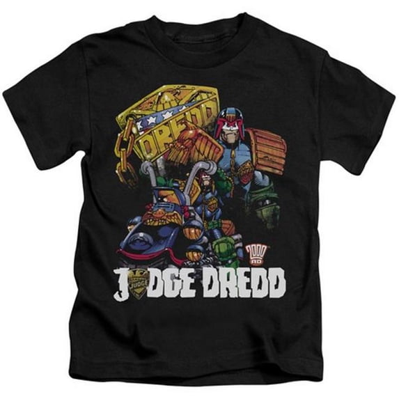 Trevco Judge Dredd-Bike And Badge Short Sleeve Juvenile 18-1 Tee- Black - Large 7