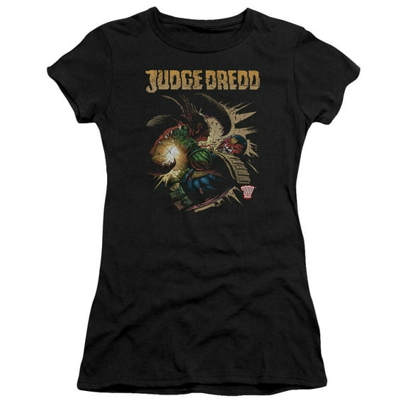 Judge Dredd Blast Away S/S Junior Women's T-Shirt Sheer Black