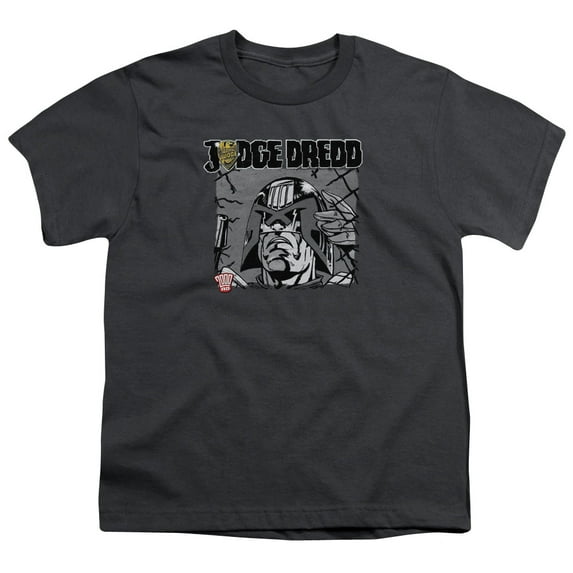Judge Dredd Fenced S/S Youth 18/1 T-Shirt Charcoal