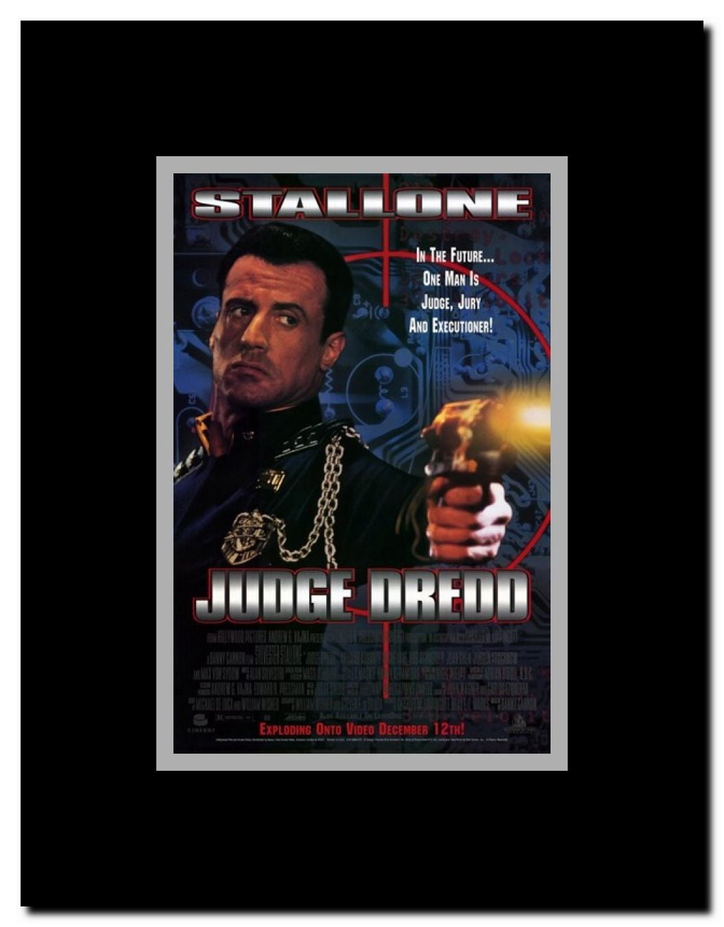 Judge Dredd Framed Movie Poster