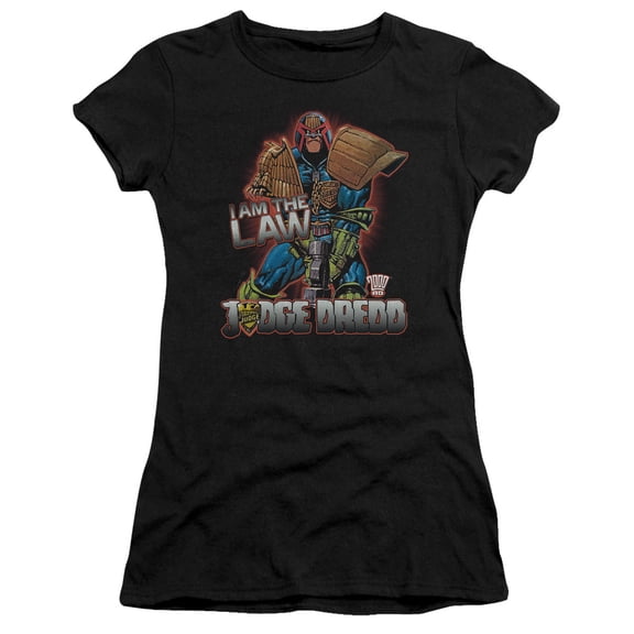 Judge Dredd Law S/S Junior Women's T-Shirt Sheer Black