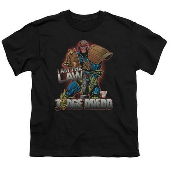 Judge Dredd-Law Short Sleeve Youth 18-1 Tee- Black - Medium