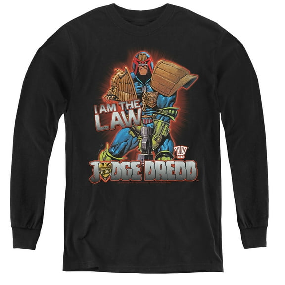 Judge Dredd Law Youth Long Sleeve T-Shirt Black