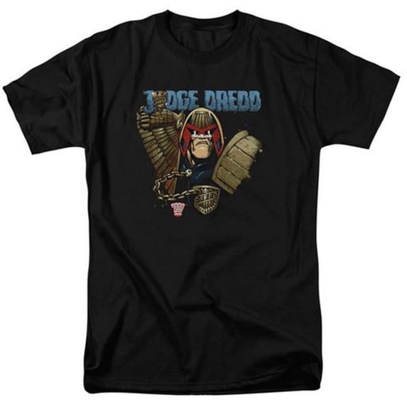 Judge Dredd-Smile Scumbag Short Sleeve Adult 18-1 Tee, Black - Large