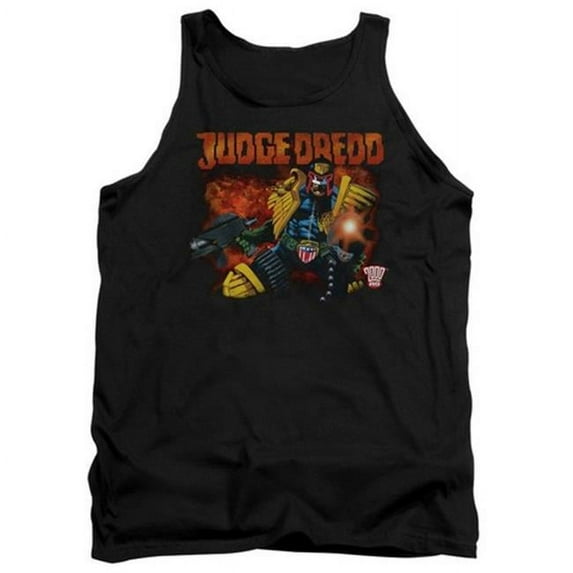 Judge Dredd-Through Fire Adult Tank Top- Black - Small