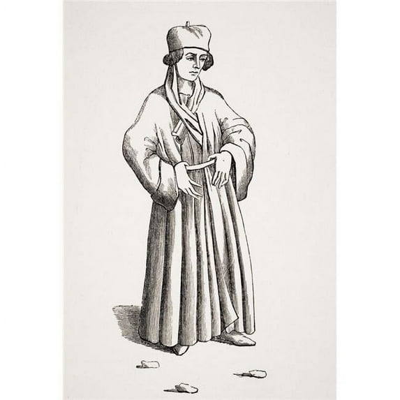 Judge From A Drawing In Proverbs Adages Etc 19th Century Reproduction From 15th Century Manuscript Print, 12 x 17
