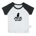 thumbnail image 1 of Judge Me By My Size Do You? Funny T shirt For Baby, Newborn Babies T-shirts, Infant Tops, 0-24M Kids Graphic Tees Clothing (Short Black Raglan T-shirt, 0-6 Months), 1 of 4
