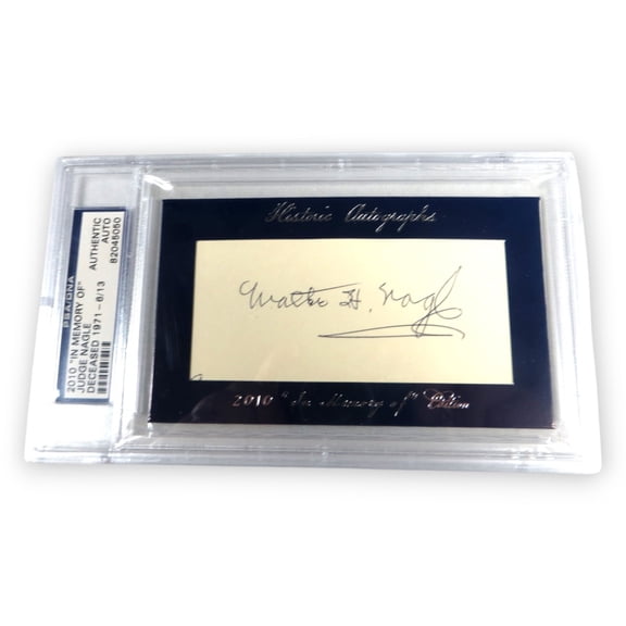 Judge Nagle Signed Autographed Cut Signature Yankees Pirates 6/13 PSA Slabbed