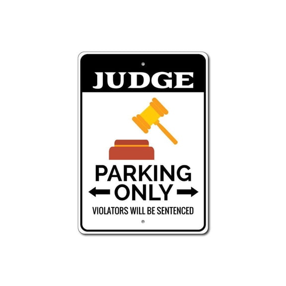 Judge Parking Sign, Judge Sign, Judge Office Decor, Judge Justice Lover Sign, Judge Garage Aluminum Decor - 4x18 inches
