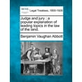 thumbnail image 1 of Judge and Jury: A Popular Explanation of Leading Topics in the Law of the Land. (Paperback), 1 of 1