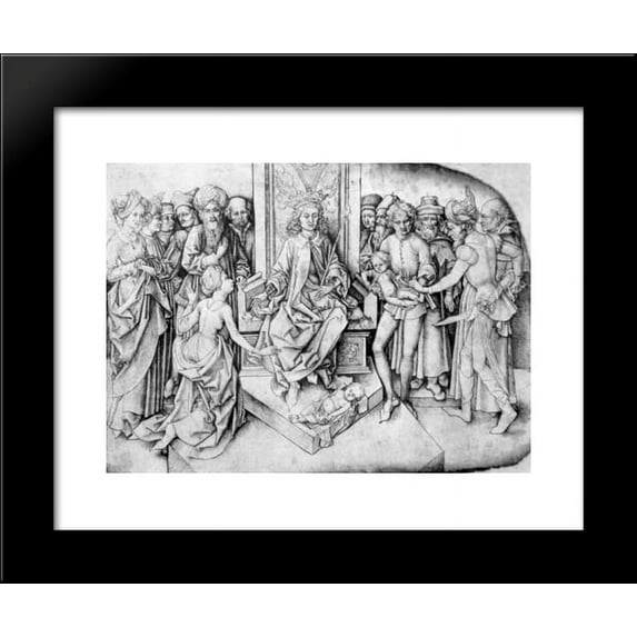 Judgement of Solomon 20x24 Framed Art Print by Martin Schongauer