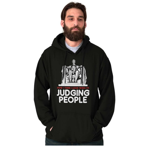 Judging People Lincoln Memorial DC Unisex Plus Fleece Graphic Hoodie Brisco Brands 2X