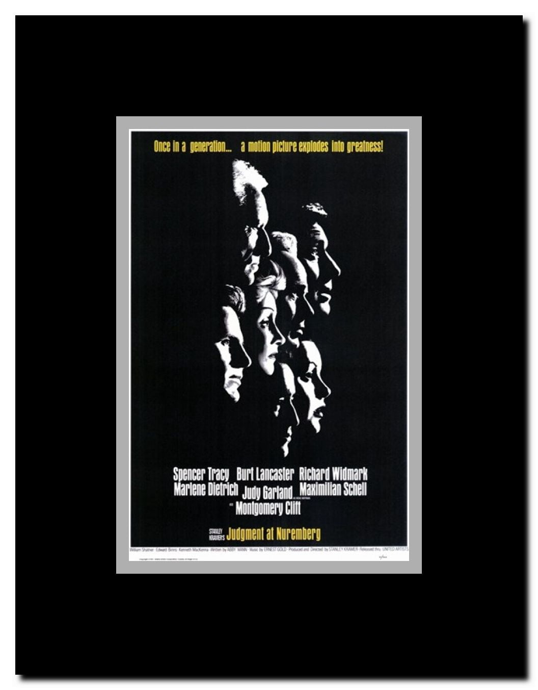 Judgment At Nuremberg Framed Movie Poster