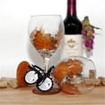 thumbnail image 1 of Judi Painted it LF-PO Leaf Wine Glass, Pure Orange, 1 of 1