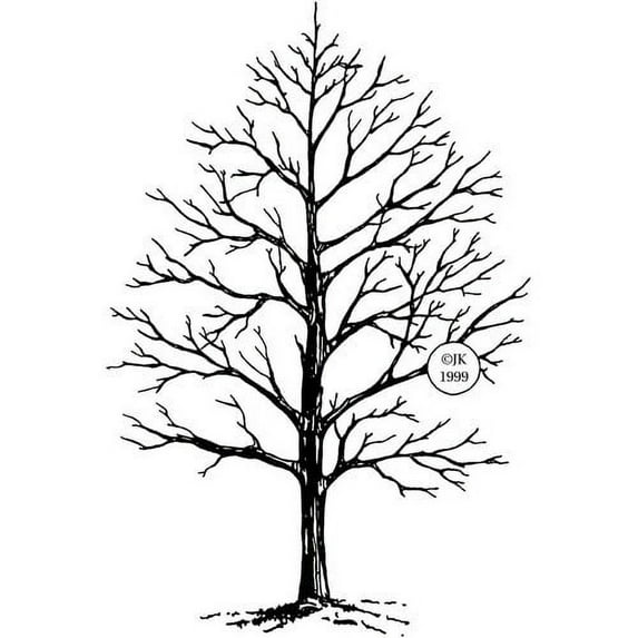 Judikins Rubber Stamp, Winter Tree