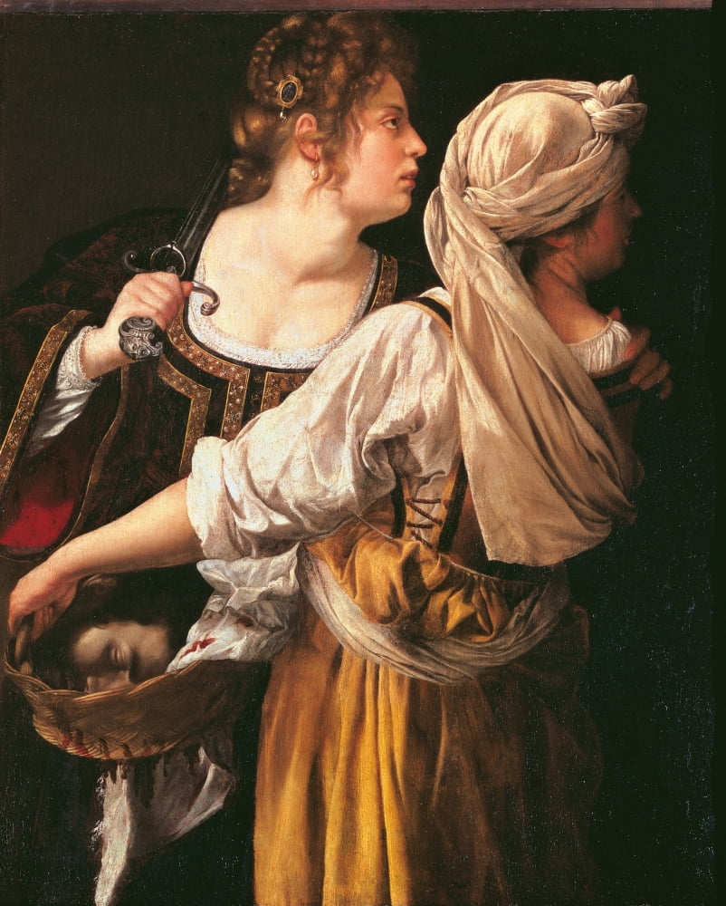 Judith And Her Maidservant (Judith With Holofernes Head) Canvas Art - (18 x 24)