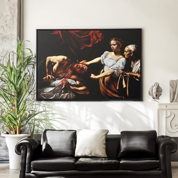 Judith Beheading Holofernes by Caravaggio Wall Art Religious Art Prints Baroque Decor Italian Art Poster, Unframed Paper Poster 16x20in
