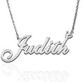 thumbnail image 1 of Judith Custom Name Necklace Customized Personalized Plated Name Necklace for Mother Daughter Friendship Women Valentine's Day Christmas Birthday New Year Silver, 1 of 7