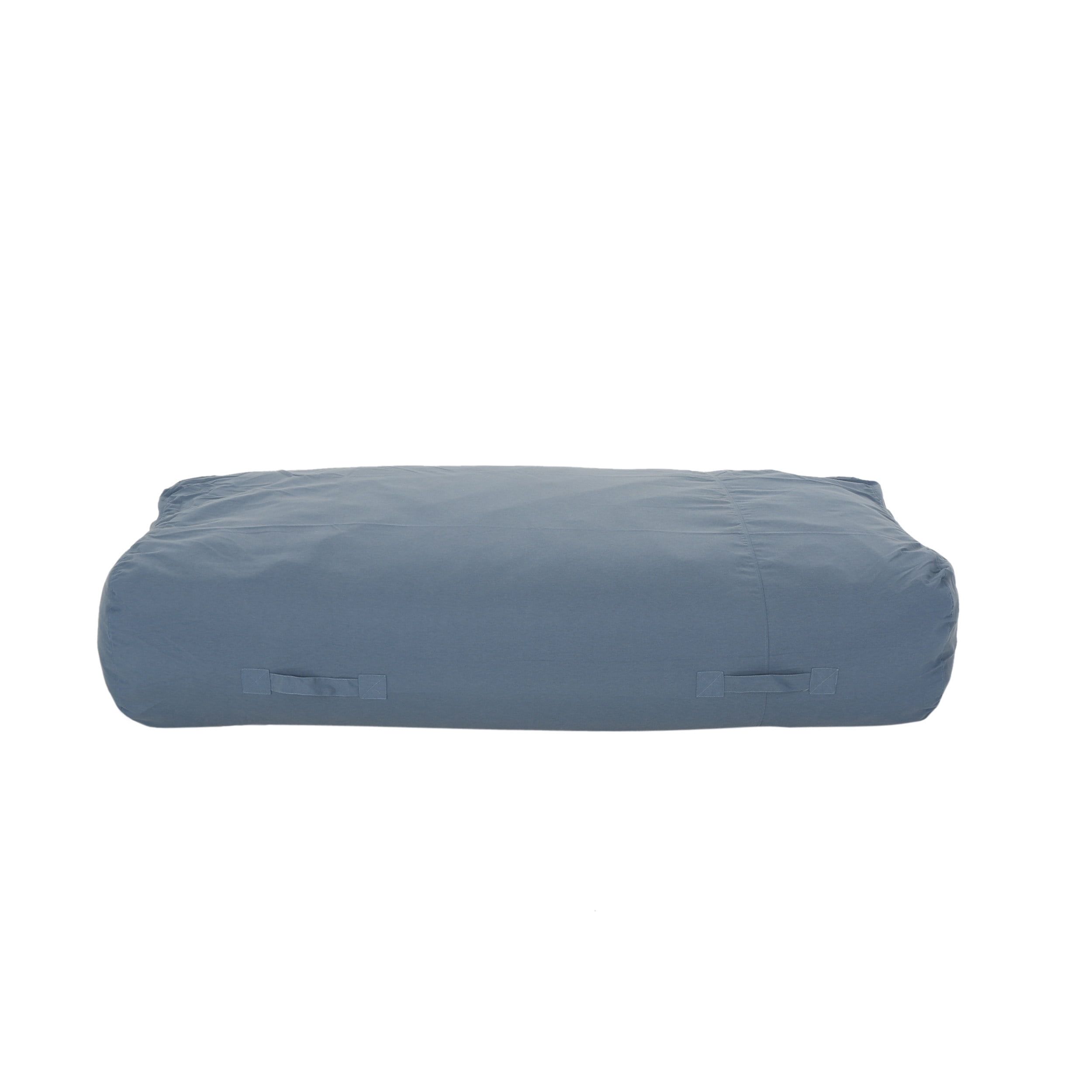 Blue Water-Resistant Large Rectangular Lounger Bean Bag with Handles