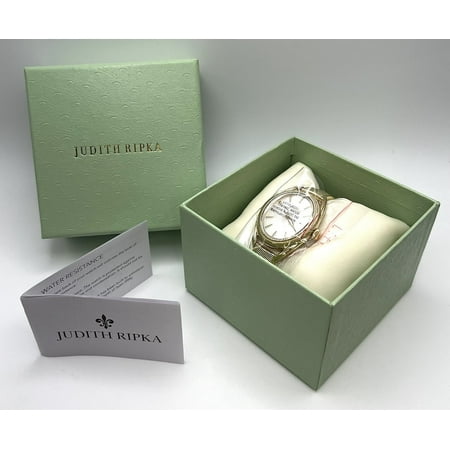 Judith Ripka Goldtone Marni Gemstone Dial Bracelet Watch 8" - HSN $240.00