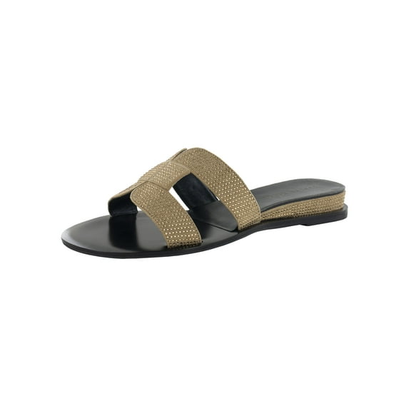 Judith Ripka US Womens Sloane Slide Sandal Shoes, Bronze, US 7.5