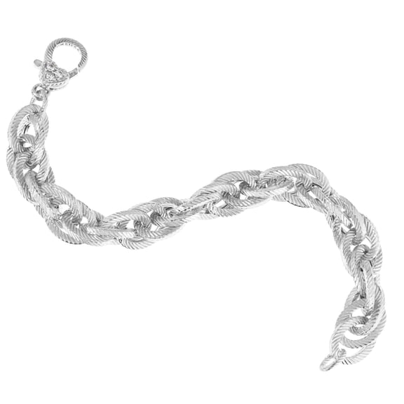 Judith Ripka Verona Sterling Silver Rolo Bracelet 7-1/2"L