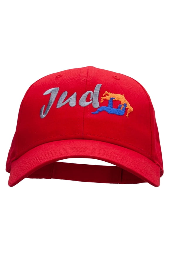 Judo Action Embroidered Low Profile Cap - Red OSFM