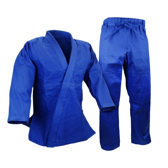 Judo Gi Uniform Single Weave Kimono, Cut by Olympic Standards Blue Uniform