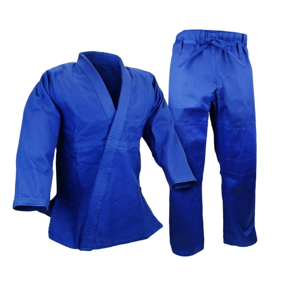 Judo Gi Uniform Single Weave Kimono, Cut by Olympic Standards Blue Uniform