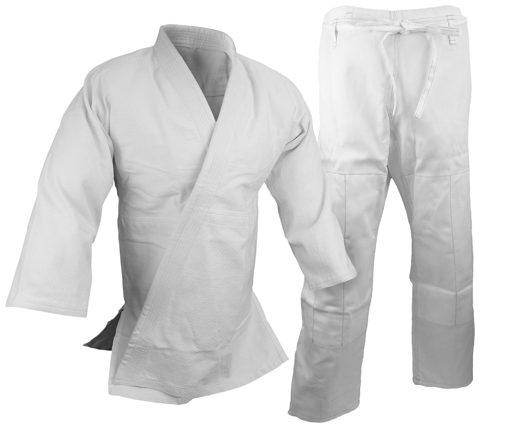 Judo Gi Uniform Single Weave Kimono, Cut by Olympic Standards White