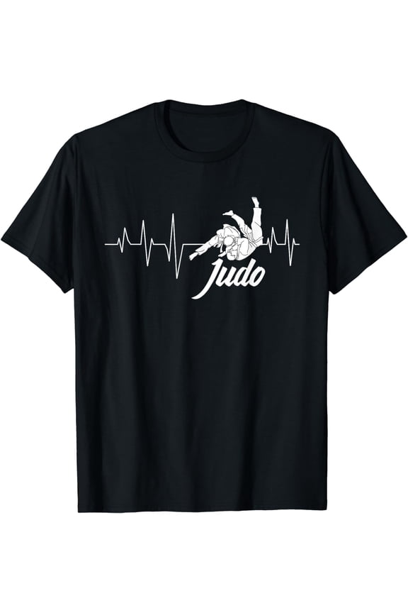 Judo - Pulse Heartbeat Martial Arts Fighter Judoka, Judoist T-Shirt mens t rt men，black，women，misfits，journey ，boys