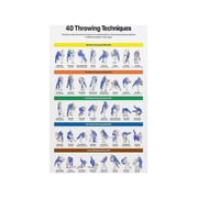 Judo Technique Reference Chart Poster Large Print Throws Classifications Educational Art For Athletes Coaches Martial Arts Training Space Decor
