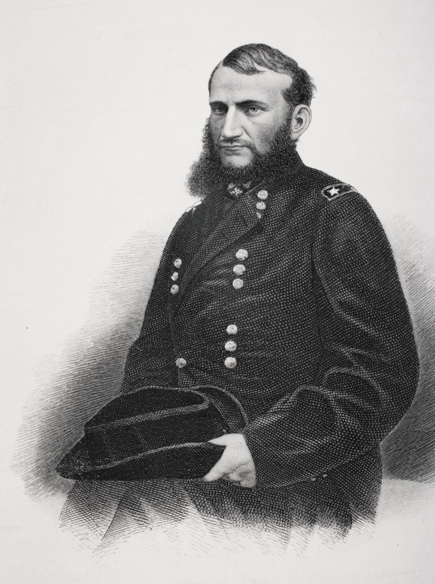 Judson Kilpatrick 1836 To 1881 Union General During American Civil War From Photography By Matthew Brady Canvas Art - Ken Welsh Design Pics (12 x 17)