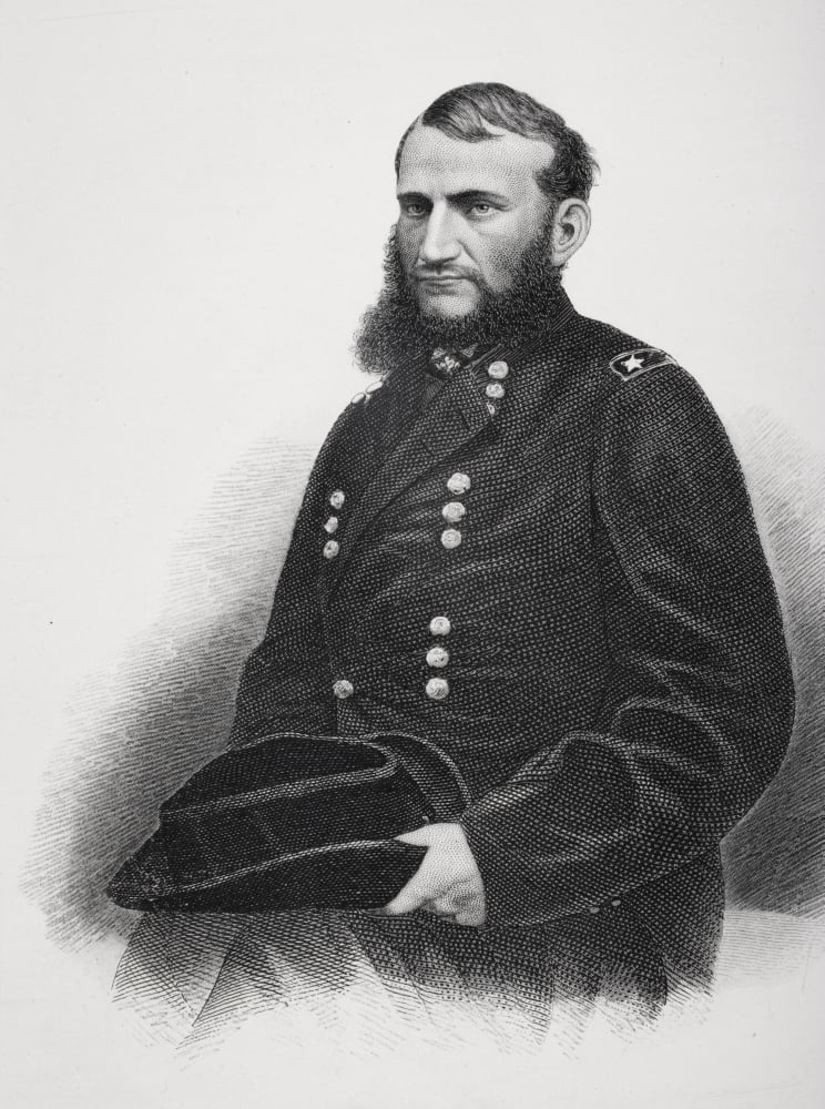 Judson Kilpatrick 1836 To 1881 Union General During American Civil War From Photography By Matthew Brady Canvas Art - Ken Welsh Design Pics (24 x 34)